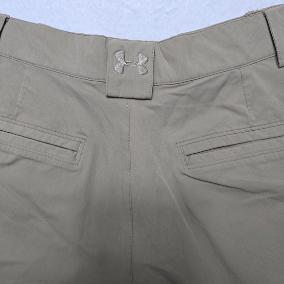Under Armour Performance Shorts Men's 36R Khaki‎ Stretch Golf Activewear - Picture 12 of 16